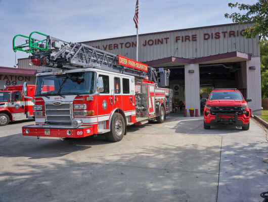 front of fire station 